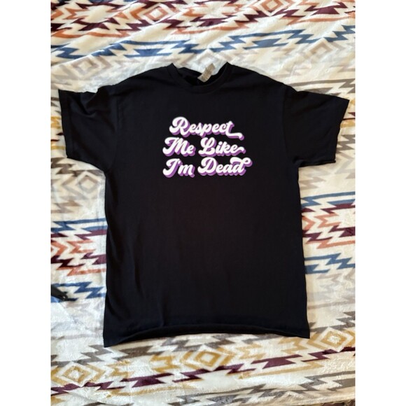 Respect Me Like I’m Dead Kanye West Black Men’s T Shirt Medium Size Merch - Picture 1 of 4